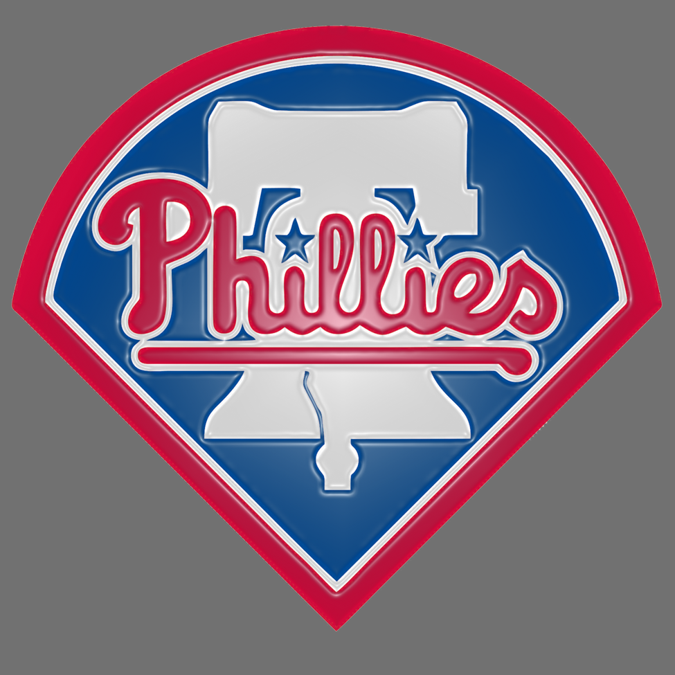 Philadelphia Phillies Plastic Effect Logo vinyl decal